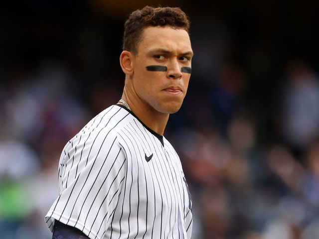 NEW YORK, NY - JULY 03: Aaron Judge #99 of the New York Yankees in action against the New York Mets during a game at Yankee Stadium on July 3, 2021 in New York City.
