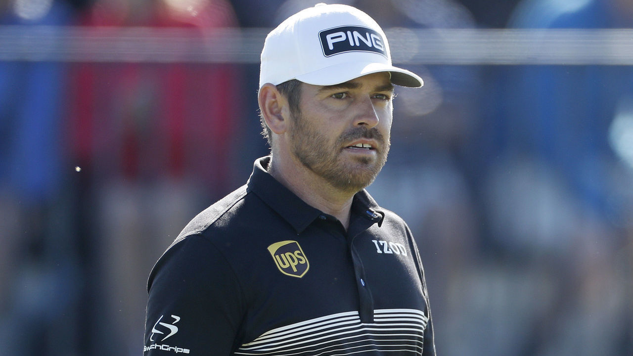 SANDWICH, ENGLAND - JULY 16: Louis Oosthuizen of South Africa on the 9th green during Day Two of The 149th Open at Royal St George’s Golf Club on July 16, 2021 in Sandwich, England.