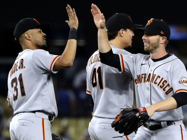 San Francisco Giants first baseman LaMonte Wade Jr. celebrates in the  News Photo - Getty Images