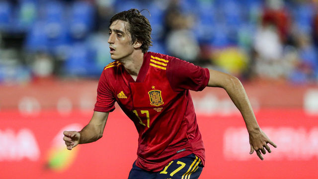 LEGANES, SPAIN - JUNE 8: Bryan Gil of Spain during the International Friendly match between Spain v Lithuania at the Municipal Stadium of Butarque on June 8, 2021 in Leganes Spain