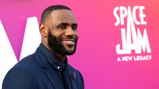 TOPSHOT - Basketball player/actor LeBron James arrives at the Warner Bros Pictures world premiere of "Space Jam: A New Legacy" at the Regal LA Live in Los Angeles, California, July 12, 2021.