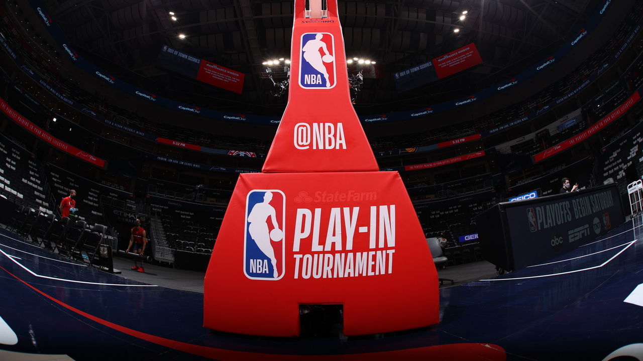 WASHINGTON, DC - MAY 20: A general view of the signage before the game between the Indiana Pacers and the Washington Wizards during the 2021 NBA Play-In Tournament on May 20, 2021 at Capital One Arena in Washington, DC. Mandatory Copyright Notice: Copyright 2021 NBAE