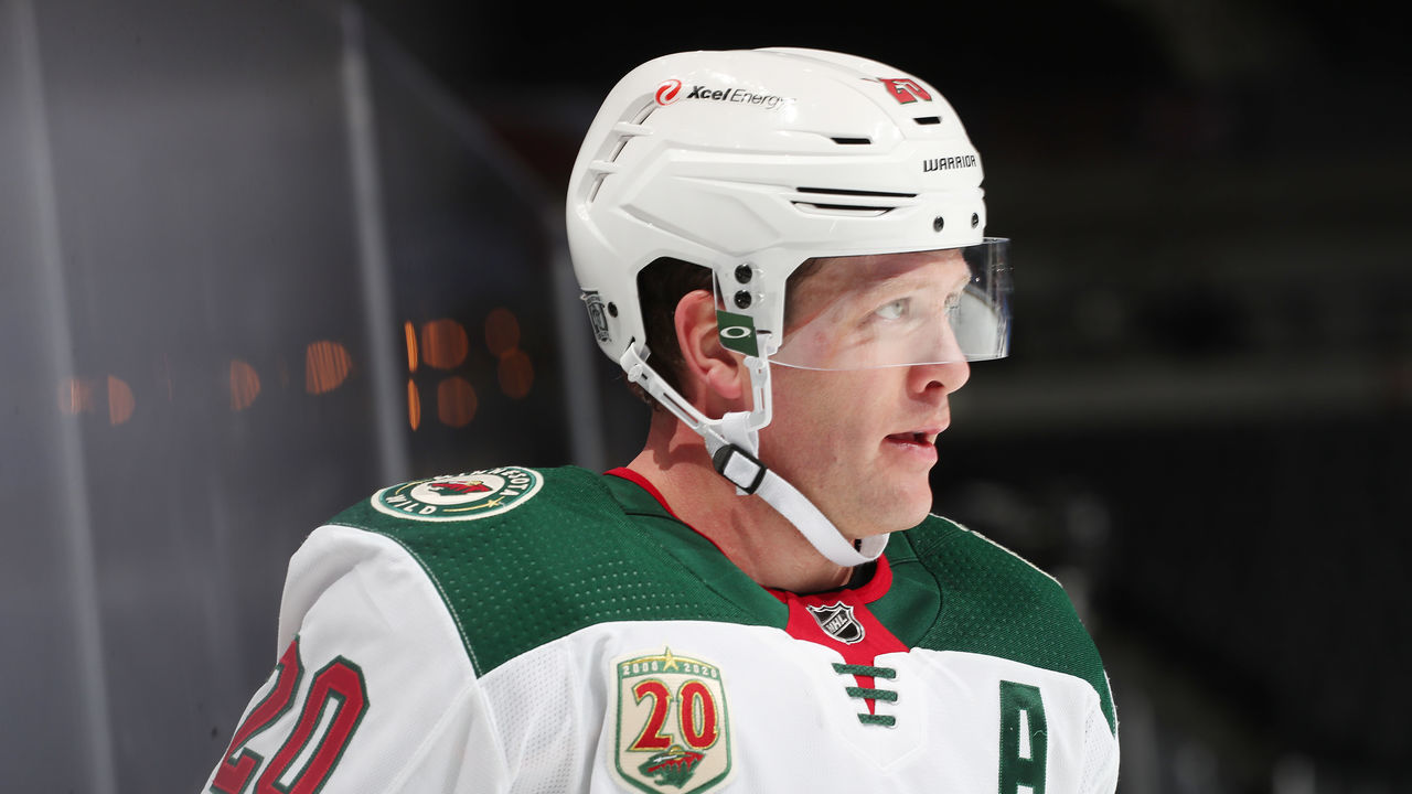 DENVER, COLORADO - FEBRUARY 24: Ryan Suter #20 of the Minnesota Wild skates against the Colorado Avalanche at Ball Arena on February 24, 2021 in Denver, Colorado. The Wild defeated the Avalanche 6-2.