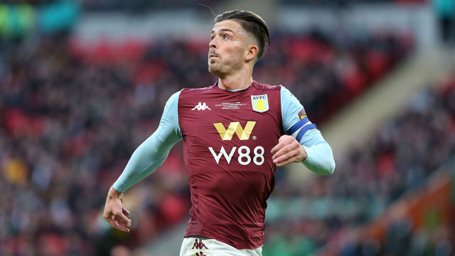 LONDON, ENGLAND - MARCH 01: Jack Grealish of Villa during the Carabao Cup Final between Aston Villa and Manchester City at Wembley Stadium on March 1, 2020 in London, England.