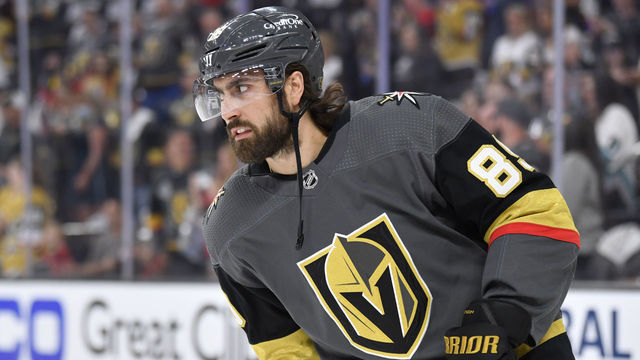 LAS VEGAS, NEVADA - JUNE 16: Alex Tuch #89 of the Vegas Golden Knights warms up prior to Game Two of the Stanley Cup Semifinals against the Montreal Canadiens at T-Mobile Arena on June 16, 2021 in Las Vegas, Nevada.