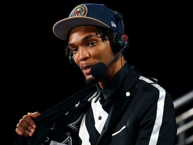 NEW YORK, NEW YORK - JULY 29: Ziaire Williams is interviewed after being drafted by the New Orleans Pelicans during the 2021 NBA Draft at the Barclays Center on July 29, 2021 in New York City.