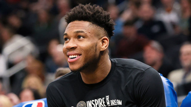 MILWAUKEE, WISCONSIN - FEBRUARY 28: Giannis Antetokounmpo #34 of the Milwaukee Bucks looks on from the bench in the fourth quarter against the Oklahoma City Thunder at the Fiserv Forum on February 28, 2020 in Milwaukee, Wisconsin.