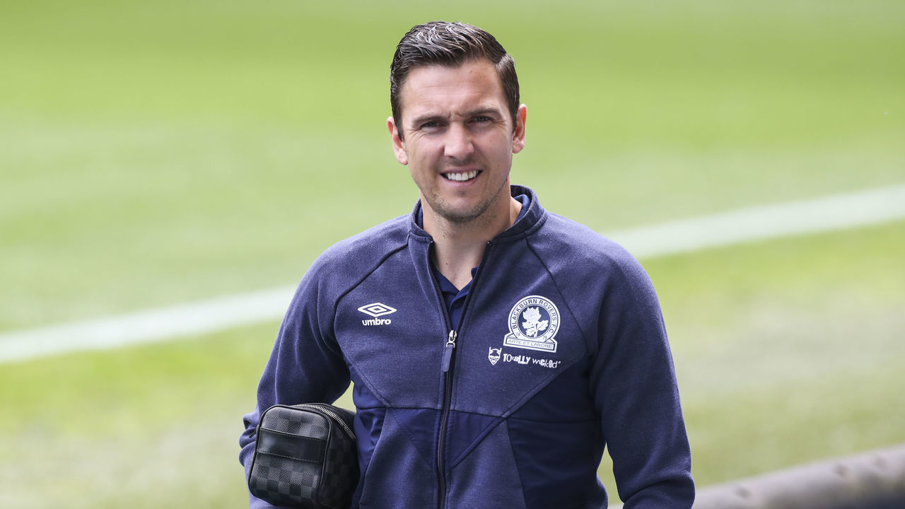 BLACKBURN, ENGLAND - JULY 11: Stewart Downing of Blackburn Rovers arrives prior to the the Sky Bet Championship match between Blackburn Rovers and West Bromwich Albion at Ewood Park on July 11, 2020 in Blackburn, England.