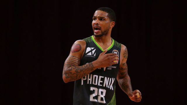SYDNEY, AUSTRALIA - JUNE 13: Keifer Sykes of the Phoenix gestures during game two of the NBL Semi-Final Series between the South East Melbourne Phoenix and Melbourne United at Qudos Bank Arena, on June 13, 2021 in Sydney, Australia.