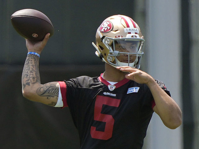 Trey Lance of the San Francisco 49ers works out during training camp  News Photo - Getty Images