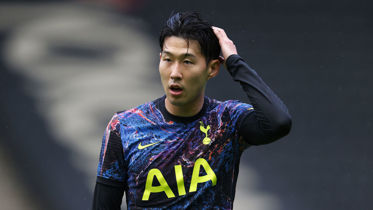 MILTON KEYNES, ENGLAND - JULY 28: Heung-Min Son of Tottenham Hotspur during the Pre-Season Friendly match between Milton Keynes Dons and Tottenham Hotspur at Stadium MK on July 28, 2021 in Milton Keynes, England.