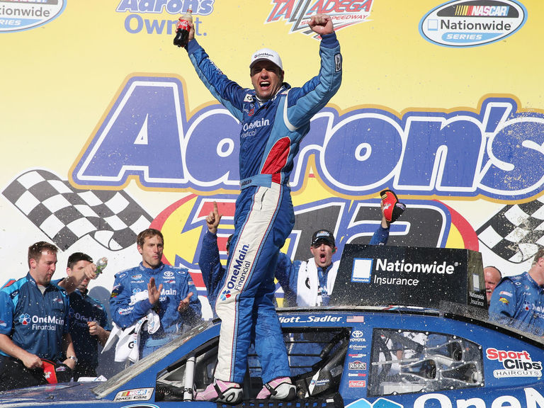 Elliott Sadler wins the Aaron's 312 at Talladega