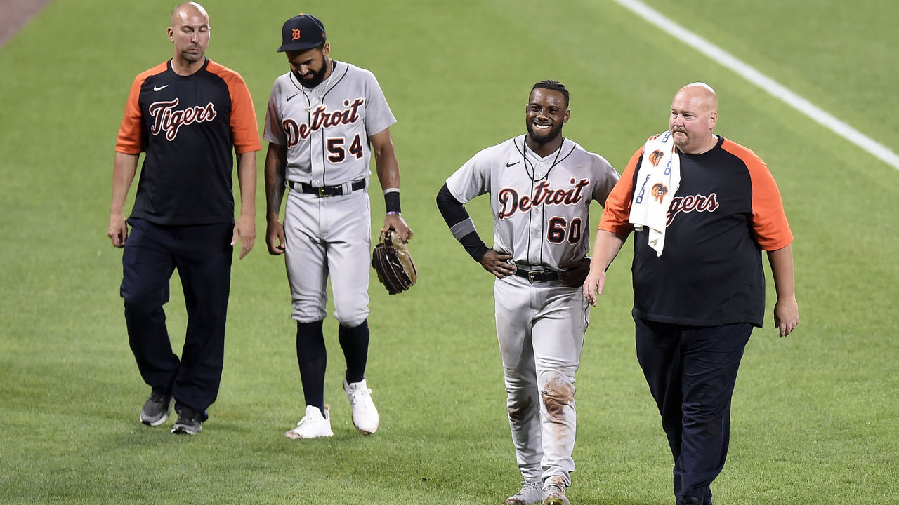 Zack Short of the Detroit Tigers hits a two run RBI double in the News  Photo - Getty Images