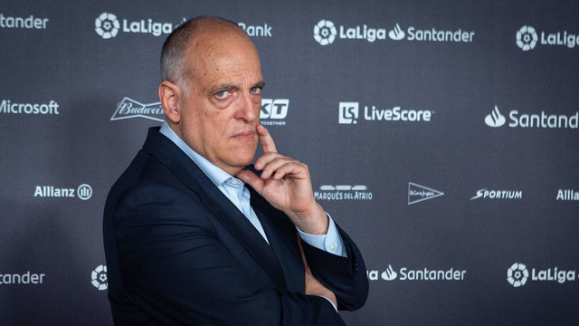 MADRID, SPAIN - JULY 30: Javier Tebas attends the La Liga Champions gala red carpet at the Reina Sofia museum In Madrid on July 30, 2021 in Madrid, Spain.