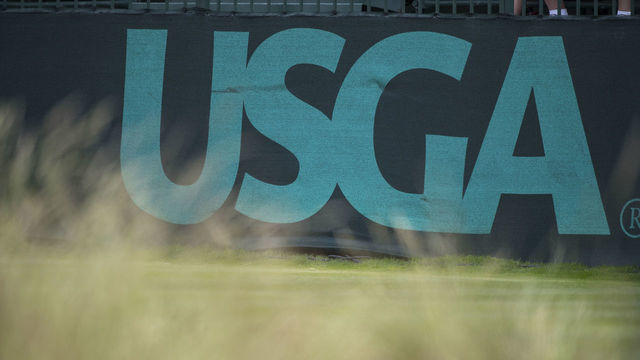 Golf: US Open: USGA logo during Wednesday practice at Oakmont CC. Oakmont, PA 6/15/2016 CREDIT: Simon Bruty (Set Number: SI17 )