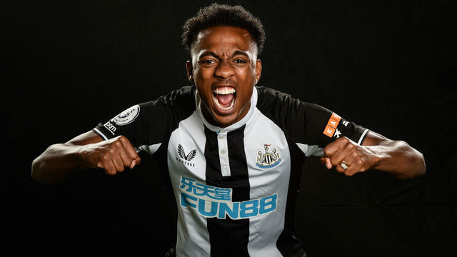 NEWCASTLE UPON TYNE, ENGLAND - AUGUST 13: Joe Willock poses for photographs after signing a long term deal for Newcastle United at the Newcastle United Training Centre on August 13, 2021 in Newcastle upon Tyne, England.