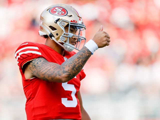 49ers' Trey Lance goes deep, gets down in successful preseason debut