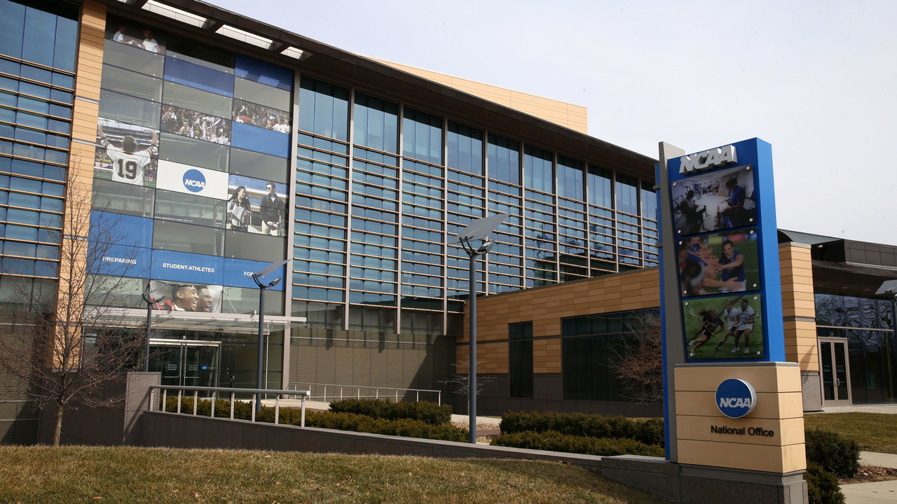 INDIANAPOLIS, IN - MARCH 9: A generic view of the NCAA National Headquarters before the 2021 NCAA Men's Final Four as seen on March 9, 2021 in Indianapolis, IN.