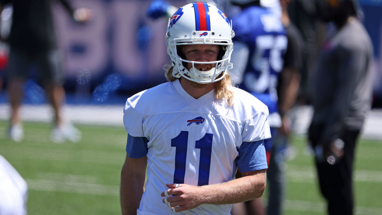 ORCHARD PARK, NY - JUNE 16: Cole Beasley #11 of the Buffalo Bills during mandatory minicamp on June 16, 2021 in Orchard Park, New York.