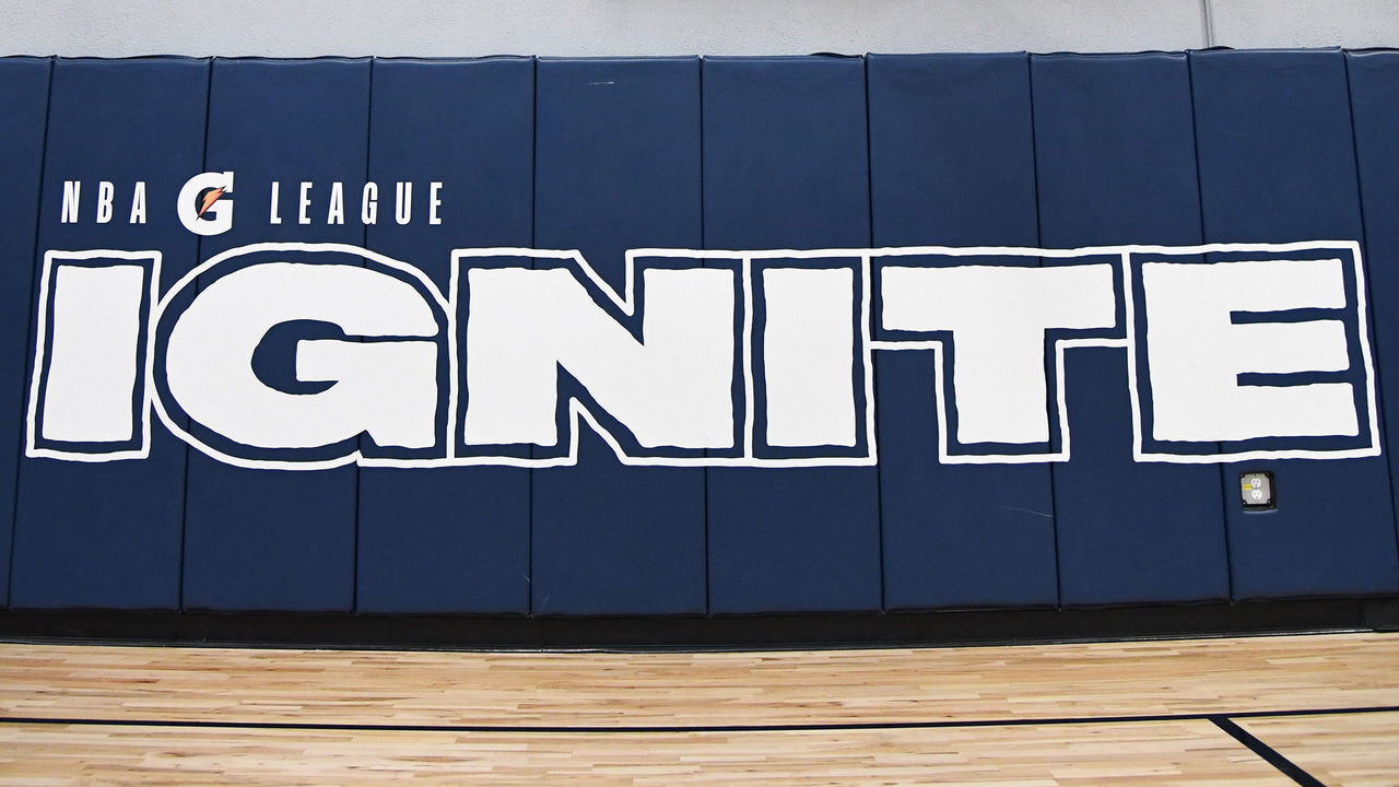 WALNUT CREEK, CA - NOVEMBER 18: A general view of the Team Ignite court and signage at Ultimate Fieldhouse during an NBA G League Practice and Scrimmage on November 18, 2020 in Walnut Creek, California. NOTE TO USER: User expressly acknowledges and agrees that, by downloading and or using this photograph, user is consenting to the terms and conditions of Getty Images License Agreement. Mandatory Copyright Notice: Copyright 2020 NBAE