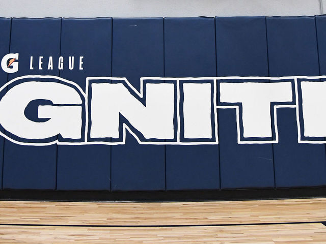 WALNUT CREEK, CA - NOVEMBER 18: A general view of the Team Ignite court and signage at Ultimate Fieldhouse during an NBA G League Practice and Scrimmage on November 18, 2020 in Walnut Creek, California. NOTE TO USER: User expressly acknowledges and agrees that, by downloading and or using this photograph, user is consenting to the terms and conditions of Getty Images License Agreement. Mandatory Copyright Notice: Copyright 2020 NBAE