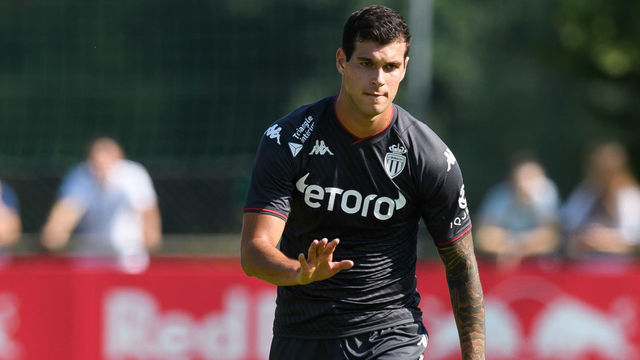 ANIF, AUSTRIA - JULY 03: (BILD ZEITUNG OUT) Pietro Pellegri of AS Monaco looks on during the Friendly match between RB Salzburg and AS Monaco at Sportzentrum Anif on July 3, 2021 in Anif, Austria.