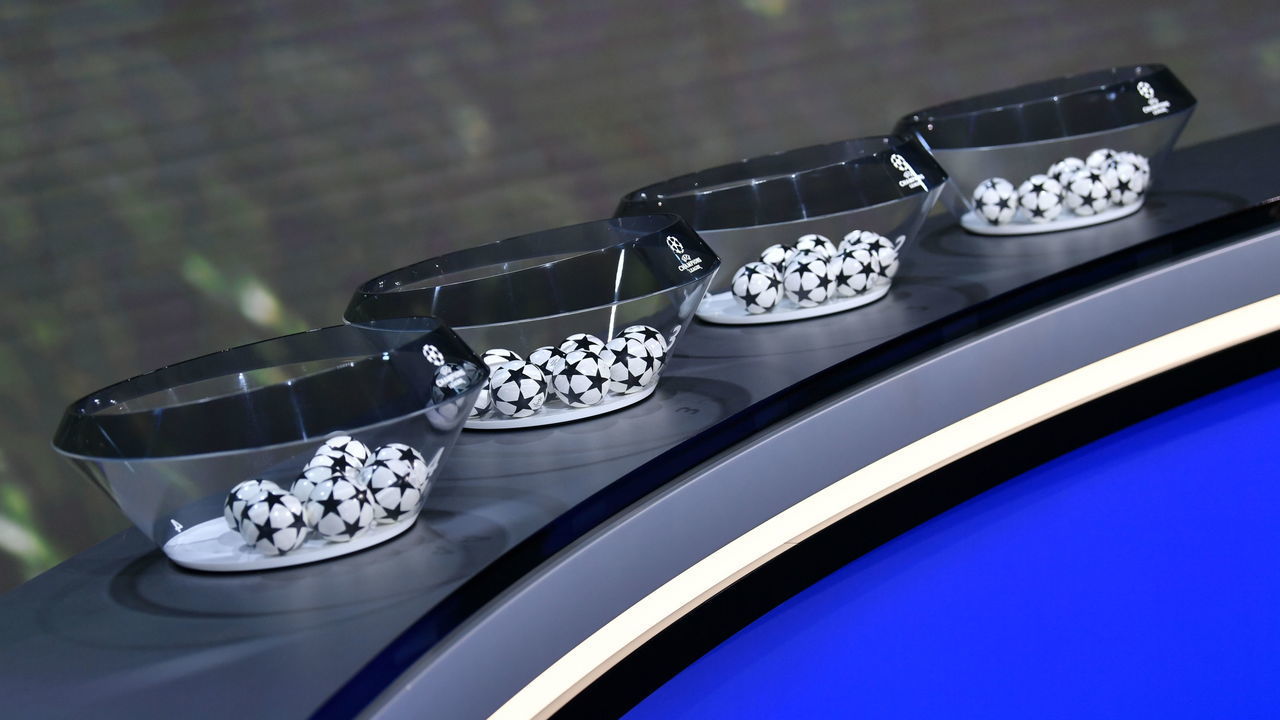 GENEVA, SWITZERLAND - OCTOBER 01: A general view during the UEFA Champions League Group Stage Draw at the RTS studios on October 01, 2020, in Geneva, Switzerland