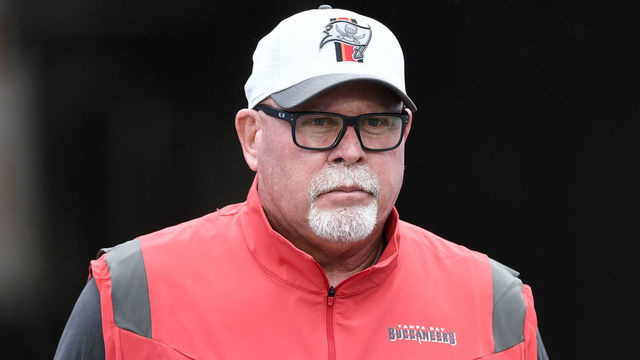 TAMPA, FLORIDA - AUGUST 14: Head coach Bruce Arians of the Tampa Bay Buccaneers looks on prior to the game against the Cincinnati Bengals during a preseason game at Raymond James Stadium on August 14, 2021 in Tampa, Florida.