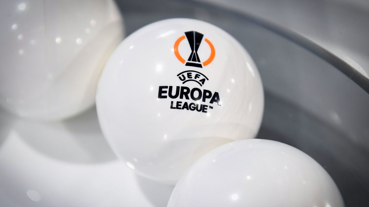 NYON, SWITZERLAND - AUGUST 2: A view of the draw balls during the UEFA Europa League 2021/22 Play-offs Round draw at the UEFA headquarters, The House of European Football on August 2, 2021, in Nyon, Switzerland.