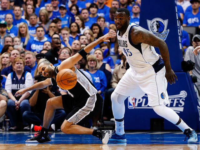 GIF: Tony Parker and DeJuan Blair dance/trash-talk up the court