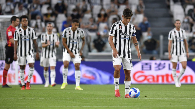 TURIN, ITALY - AUGUST 28: Paulo Dybala of Juventus reacts during the Serie A match between Juventus and Empoli FC at Juventus Stadium on August 28, 2021 in Turin, Italy.