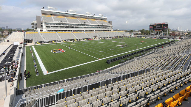 HAMILTON, ON - SEPT 1: A general view prior to the CFL football game between the Toronto Argonauts and Hamilton Tiger-cats during at Tim Hortons Field on September 1, 2014 in Hamilton, Ontario, Canada.