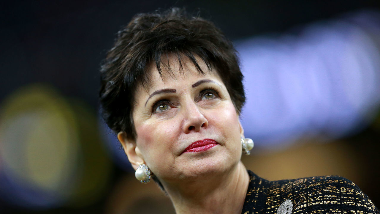NEW ORLEANS, LOUISIANA - DECEMBER 08: New Orleans Saints owner Gayle Benson stands on the field during a NFL game at the Mercedes Benz Superdome on December 08, 2019 in New Orleans, Louisiana.