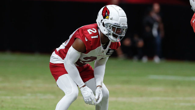 GLENDALE, AZ - AUGUST 04: Arizona Cardinals cornerback Malcolm Butler (21) looks on during Arizona Cardinals training camp on August 4, 2021 at State Farm Stadium in Glendale, Arizona