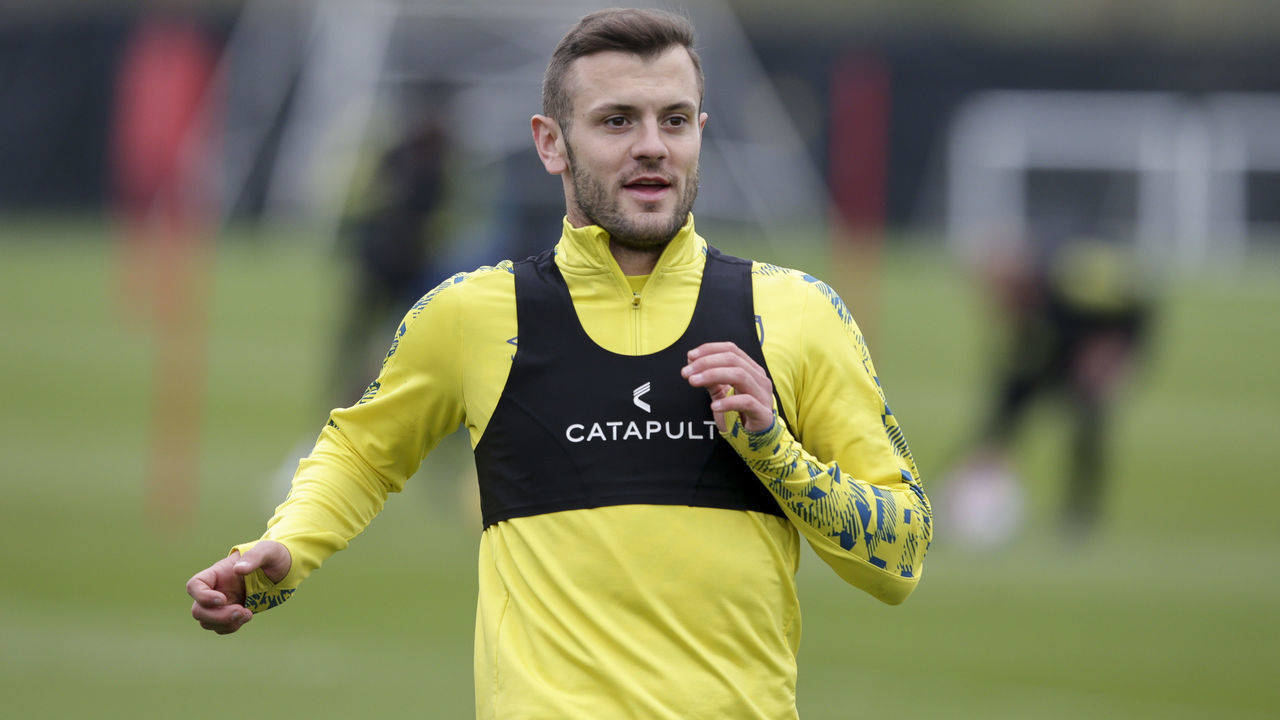 BOURNEMOUTH, ENGLAND - MARCH 31: Jack Wilshere of Bournemouth during a training session at the Vitality Stadium on March 31, 2021 in Bournemouth, England.