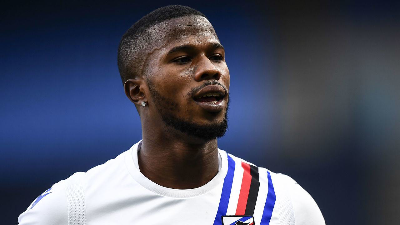 STADIO GIUSEPPE MEAZZA, MILAN, ITALY - 2021/05/08: Keita Balde of UC Sampdoria looks on during warm up prior to the Serie A football match between FC Internazionale and UC Sampdoria. FC Internazionale won 5-1 over UC Sampdoria.