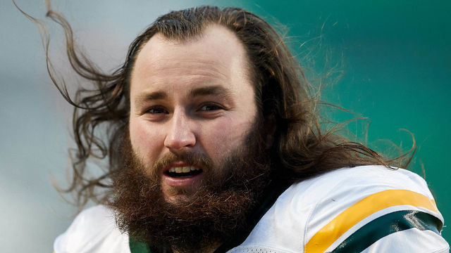 REGINA, SK - NOVEMBER 04: Jacob Ruby #55 of the Edmonton Eskimos on the sideline during the game between the Edmonton Eskimos and Saskatchewan Roughriders at Mosaic Stadium on November 4, 2017 in Regina, Canada.