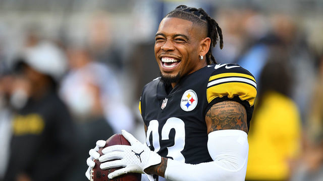 PITTSBURGH, PA - AUGUST 21: Joe Haden #23 of the Pittsburgh Steelers looks on prior to the game against the Detroit Lions at Heinz Field on August 21, 2021 in Pittsburgh, Pennsylvania.