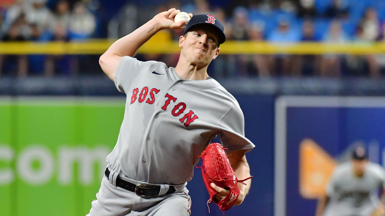 ST PETERSBURG, FLORIDA - AUGUST 30: Nick Pivetta #37 of the Boston Red Sox delivers a pitch against the Tampa Bay Rays in the first inning at Tropicana Field on August 30, 2021 in St Petersburg, Florida.