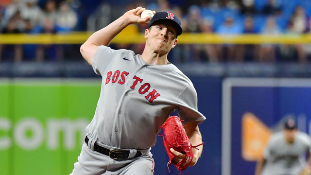 ST PETERSBURG, FLORIDA - AUGUST 30: Nick Pivetta #37 of the Boston Red Sox delivers a pitch against the Tampa Bay Rays in the first inning at Tropicana Field on August 30, 2021 in St Petersburg, Florida.