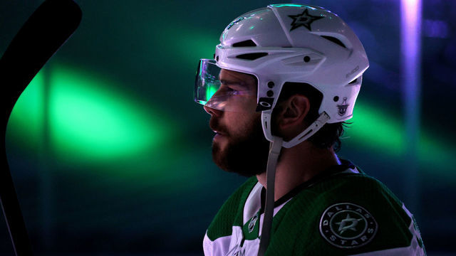 EDMONTON, ALBERTA - SEPTEMBER 14: Tyler Seguin #91 of the Dallas Stars looks on during pre-game ceremonies before Game Five of the Western Conference Final of the 2020 NHL Stanley Cup Playoffs between the Dallas Stars and the Vegas Golden Knights at Rogers Place on September 14, 2020 in Edmonton, Alberta.