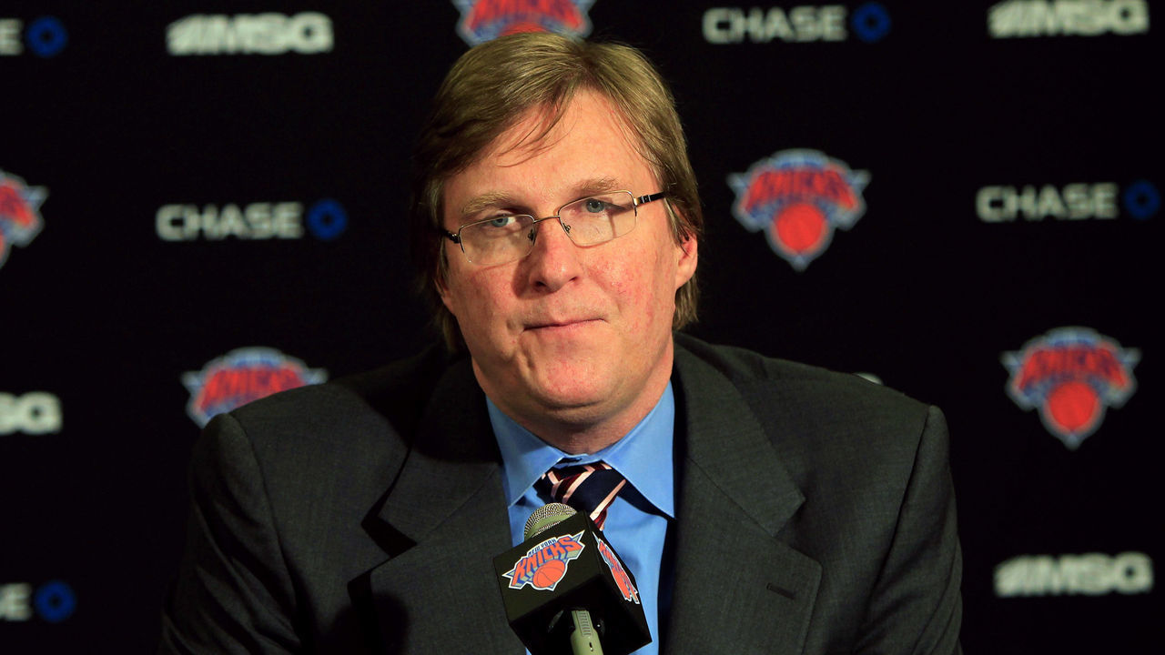 NEW YORK, NY - APRIL 25: Glen Grunwald is announced to the media as the Vice President and General Manager of the New York Knicks at Madison Square Garden on April 25, 2012 in New York City. Grunwald had been serving in this role on an interim basis since July. NOTE TO USER: User expressly acknowledges and agrees that, by downloading and/or using this Photograph, user is consenting to the terms and conditions of the Getty Images License Agreement.