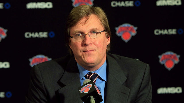 NEW YORK, NY - APRIL 25: Glen Grunwald is announced to the media as the Vice President and General Manager of the New York Knicks at Madison Square Garden on April 25, 2012 in New York City. Grunwald had been serving in this role on an interim basis since July. NOTE TO USER: User expressly acknowledges and agrees that, by downloading and/or using this Photograph, user is consenting to the terms and conditions of the Getty Images License Agreement.