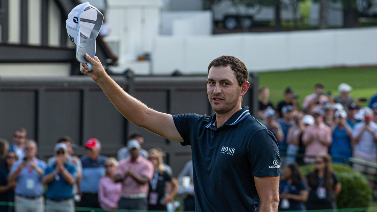 ATLANTA, GA - SEPTEMBER 05: Patrick Cantlay (USA) taps in a birdie putt to win the PGA TOUR Championship on September 5, 2021 at East Lake Golf Club in Atlanta, GA.