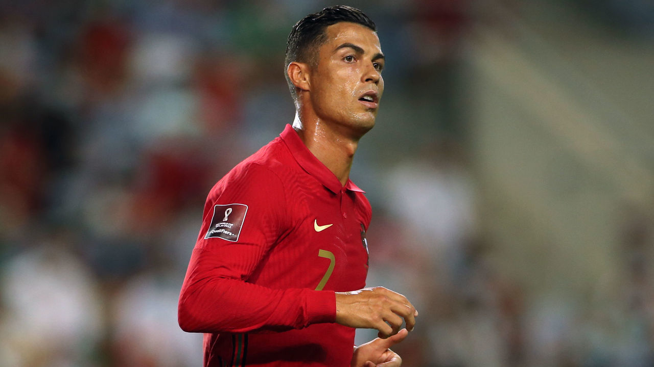 Portugal's Cristiano Ronaldo during the 2022 FIFA World Cup Qualifying match at the Estadio Algarve, Portugal. Picture date: Wednesday September 1, 2021.