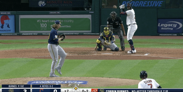 Corbin Burnes is throwing a unicorn rising cutter 