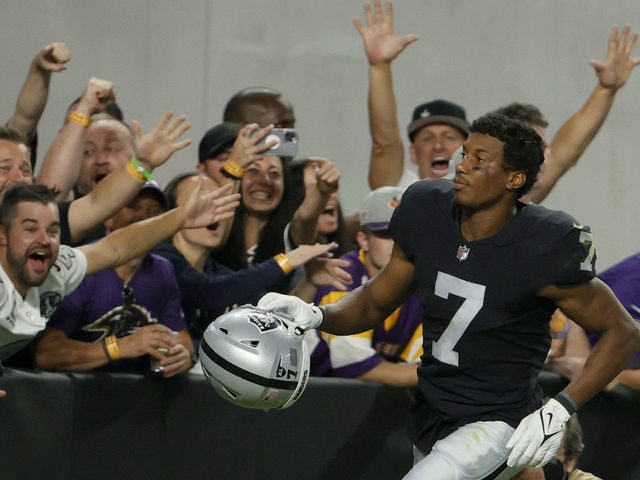 Zay Jones Las Vegas Raiders Touchdown v Baltimore Ravens 2021 Images