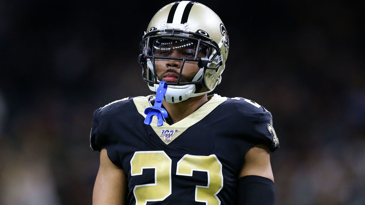 NEW ORLEANS, LOUISIANA - DECEMBER 16: Marshon Lattimore #23 of the New Orleans Saints reacts against the Indianapolis Colts during a game at the Mercedes Benz Superdome on December 16, 2019 in New Orleans, Louisiana.