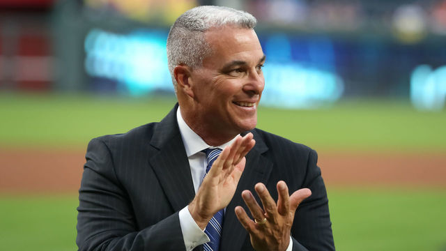 KANSAS CITY, MO - SEPTEMBER 13: Kansas City Royals general manager Dayton Moore before an MLB baseball game between the Houston Astros and Kansas City Royals on September 13, 2019 at Kauffman Stadium in Kansas City, MO.