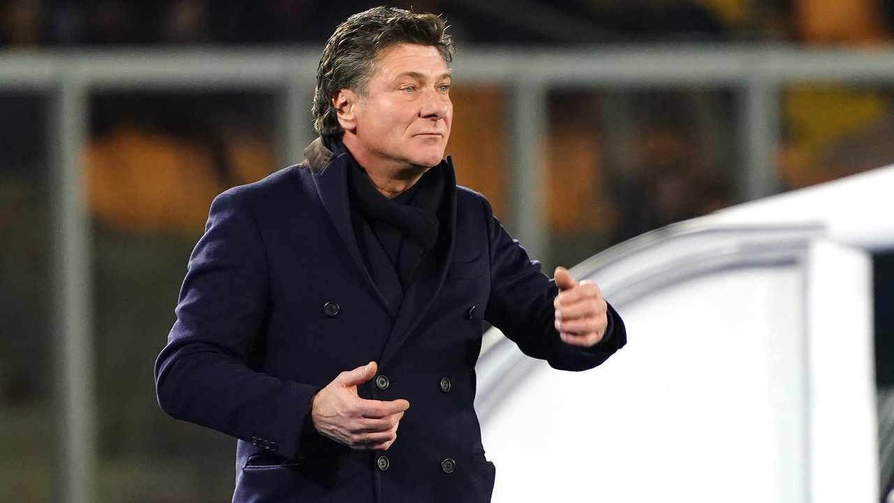 Lecce, Italy - February 2, 2020 Walter Mazzarri head coach of Torino Fc during the Serie A match between Us Lecce and Torino Fc on february 2, 2020 stadium "Via del Mare" in Lecce, Italy